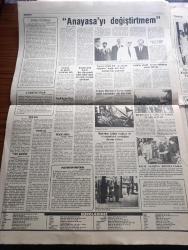 Türkiye Gazetesi - Turkish Newspaper - 29 Mayıs 1984 - Türkiye Irak yazan Yalçın Özer Başmakale - Cumhurbaşkanı Kenan Evren anayasanın değiştirilmesine karşıyım dedi - İstanbul 531 yıl önce bugün fethedilmişti - fetih marşı yazan Arif Nihat Asya - Yusuf Bozkurt Özal DPT müsteşarı oldu - yeni pazarlar bulmak zorundayız - Güney Koreli iki gemici Müslüman oldu fotoğraf - Türk Irak resmi görüşmeleri yapıldı - Başbakan Turgut Özal bugün devlet başkanı Saddam Hüseyin ile görüşecek - Çin'de komünizm çözülüyor yazan Mehmet Sedat - Erzincan esnafı Kızılay İş hanı'nın bitirilmesini sabırsızlıkla bekliyor - Resimli Evliya Çelebi seyahatnamesi hazırlayan Kemal Akmeriç Desen Samim Utkun Yazı Dizisi - Peygamberler tarihi yazan Abdüllatif Uyan Yazı Dizisi - kur'an-ı Kerim hıfz ve tilaveti yarışması bugün açık hava tiyatrosunu yapılacak - Galatasaray Fenerbahçe Beşiktaş liderliği tattı ama son gülen iyi güldü - Trabzonspor şampiyon oldu - haftanın takımı Kocaelispor - Tarık Hoçiç son gol Fotoğrafı