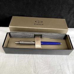 Fransız PARKER Jotter Orijinal Kutusunda Metal Mavi Tükenmez Kalem