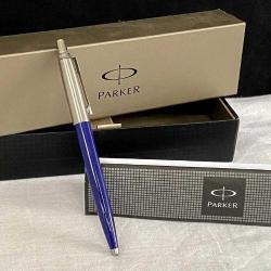 Fransız PARKER Jotter Orijinal Kutusunda Metal Mavi Tükenmez Kalem