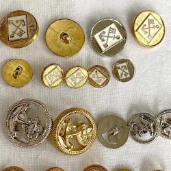 Çapa Desenli Çeşitli Ebatta Düğme Seti