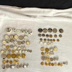 Çapa Desenli Çeşitli Ebatta Düğme Seti