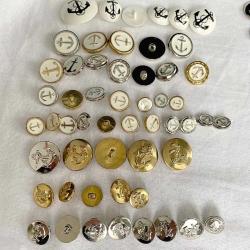 Çapa Desenli Çeşitli Ebatta Düğme Seti