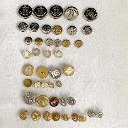 Çapa Desenli Çeşitli Ebatta Düğme Seti