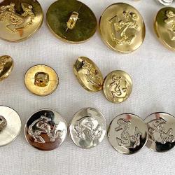 Çapa Desenli Çeşitli Ebatta Düğme Seti