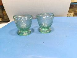 P16-----İKİ ADET ESKİ CAM YUMURTALIK