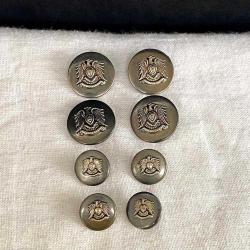 Kartal Armalı 8 Adet Askeri Düğme Seti