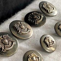 Kartal Armalı 8 Adet Askeri Düğme Seti