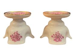 Avusturya Wien Vienna 2 adet Porselen Şamdan Mumluk