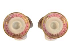 Avusturya Wien Vienna 2 adet Porselen Şamdan Mumluk