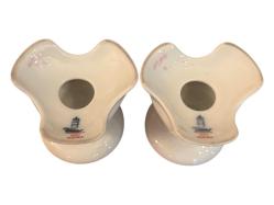 Avusturya Wien Vienna 2 adet Porselen Şamdan Mumluk