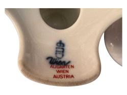 Avusturya Wien Vienna 2 adet Porselen Şamdan Mumluk