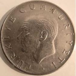 Türkiye 1972 1 Lira Başaklı Paslanmaz Çelik - TC Ters