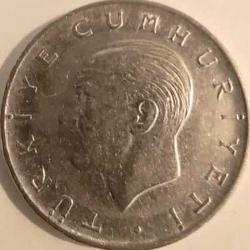 Türkiye 1975 1 Lira Başaklı Paslanmaz Çelik - TC Ters