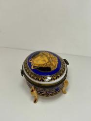 limoges france Versace Medusa Blue koleksiyonuna ait porselen takı kutusu