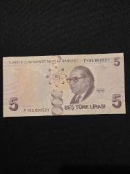 9.EMİSYON F SERİSİ 5 TL ÇİL