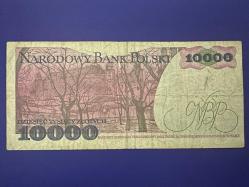 Polonya 10.000 Zloty 1988. T+. Yazı ve 1 Cm Açılma Vardır.