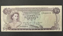 Bahamalar 50 Cent 1968. ÇÇT. Kraliçe Elizabeth II