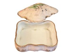 Fransız Limoges 19. YY. Üretimi El Boyama Porselen Bonboniyer 12 x 9 x 5 cm ölçülerinde