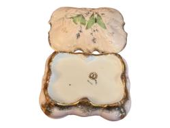 Fransız Limoges 19. YY. Üretimi El Boyama Porselen Bonboniyer 12 x 9 x 5 cm ölçülerinde