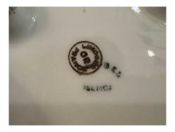 Fransız Limoges 19. YY. Üretimi El Boyama Porselen Bonboniyer 12 x 9 x 5 cm ölçülerinde