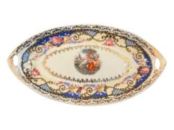 Avusturya Vienna Üretimi Porselen Minik Sunumluk Dekor Tabağı 15,5 cm uzunluğunda.