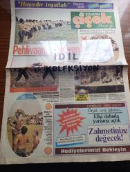 Türkiye Çiçek Magazin Gazetesi - Turkish Newspaper - 14 Haziran 1984 - İlahiyat fakültesi vakfı ata sporu güreşi yaşatmaya çalışıyor - pehlivanlar er meydanında fotoğraf - Tarık Akan çevireceği bir Pehlivan filmi için dikkatle yağlı güreşi öğrenmeye çalışıyor fotoğraf - pehlivanlar için kilolarca yağ harcandı fotoğraf - hayatım roman yayınlanan her yazıya 1000 TL veriyoruz - göç yazan Hüsniye Mandacı - Bir yıllık yuvanın 24 yıllık dramı yazan Arif Taşkın - ayakkabıdaki mutluluk yazan Fatih Zeytun - yolun sonu oynayanlar Aslan Yenihayat Seda Sevinç reji ve senaryo Tevfik Çakmak Foto Roman - bağımsızlığını 40 gün 40 gece kutlayan ülke  Bruney Sultanlığı - Beşiktaşlı futbolcu Necdet'in Alo'su antika fotoğraf - Burney'in bağımsızlığını kutlayan Pakistan lideri Ziya Ül Hak fotoğraf - Musa El Bokiah'ın misafirler arasında Prens Charles da vardı fotoğraf - tarihi roman güneşe doğru yazan C. Cem Ertürk Yazı Dizisi