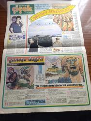 Türkiye Çiçek Magazin Gazetesi - Turkish Newspaper - 14 Haziran 1984 - İlahiyat fakültesi vakfı ata sporu güreşi yaşatmaya çalışıyor - pehlivanlar er meydanında fotoğraf - Tarık Akan çevireceği bir Pehlivan filmi için dikkatle yağlı güreşi öğrenmeye çalışıyor fotoğraf - pehlivanlar için kilolarca yağ harcandı fotoğraf - hayatım roman yayınlanan her yazıya 1000 TL veriyoruz - göç yazan Hüsniye Mandacı - Bir yıllık yuvanın 24 yıllık dramı yazan Arif Taşkın - ayakkabıdaki mutluluk yazan Fatih Zeytun - yolun sonu oynayanlar Aslan Yenihayat Seda Sevinç reji ve senaryo Tevfik Çakmak Foto Roman - bağımsızlığını 40 gün 40 gece kutlayan ülke  Bruney Sultanlığı - Beşiktaşlı futbolcu Necdet'in Alo'su antika fotoğraf - Burney'in bağımsızlığını kutlayan Pakistan lideri Ziya Ül Hak fotoğraf - Musa El Bokiah'ın misafirler arasında Prens Charles da vardı fotoğraf - tarihi roman güneşe doğru yazan C. Cem Ertürk Yazı Dizisi