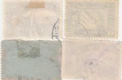 OSMANLI DÖNEMİ SULTAN REŞAD PORTRELİ 1 - 10 - 10 - 10 4 FARKLI RENK PUL / GÖRÜNEN KONDİSYON