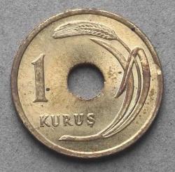 1951 Yılı 1 Kuruş ÇİL (Delikli 1 Kuruş)TCM3122