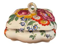 Fransız Limoges Porselen El Boyama Aykırı Form Bonboniyer 15x15x10 cm ölçülerinde