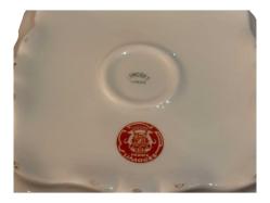 Fransız Limoges Porselen El Boyama Aykırı Form Bonboniyer 15x15x10 cm ölçülerinde