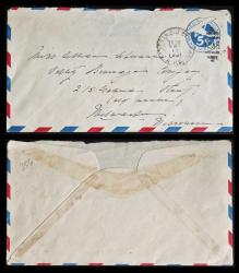 +++ AMERİKA ZARF-ANTİYE AIR MAIL      1931   5C   - DAMGALI , HALİYLE
