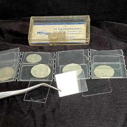 1980 Batı Almanya Menzel-Gläser Mikroskop Lamel Seti