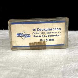 1980 Batı Almanya Menzel-Gläser Mikroskop Lamel Seti