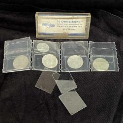 1980 Batı Almanya Menzel-Gläser Mikroskop Lamel Seti