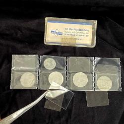 1980 Batı Almanya Menzel-Gläser Mikroskop Lamel Seti