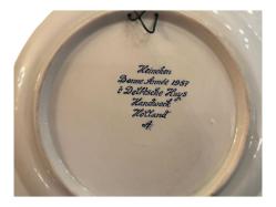 Hollanda Delfts Porselen Duvar Tabağı tabak 28 cm çapında - 78974