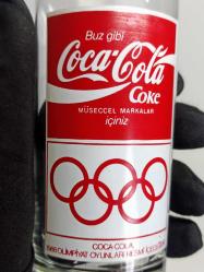 Coca Cola 1988 Olimpiyat Oyunları Cam Bardak Meşrubat Bardağı Nadir
