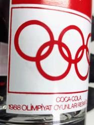 Coca Cola 1988 Olimpiyat Oyunları Cam Bardak Meşrubat Bardağı Nadir