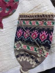 İğne oyası Osmanlı para kesesi.