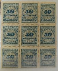 Almanya Reich 1922- damgasız 9lu blok mnh