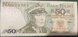 POLONYA 50 ZLOTI 1988  ÇİL KAĞIT  PARA