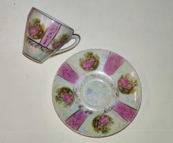 20107-KOLEKSİYONLUK FINE PORCELAIN DAMGALI KAHVE FİNCANI