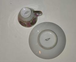 20107-KOLEKSİYONLUK FINE PORCELAIN DAMGALI KAHVE FİNCANI