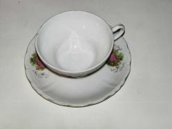 20119-KOLEKSİYONLUK FINE PORCELAIN DAMGALI KAHVE FİNCANI