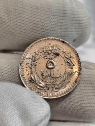 Sultan Reşat 1327/4 Nikel 5 Para Çil