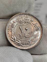 Sultan Reşat 1327/7 Nikel 10 Para Çil