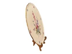 Fransız Limoges Üzeri El Boyama Porselen Tepsi 30 cm çapında