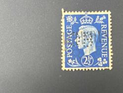 İngiltere Pulu - England Stamp - Postadan Geçmiş Pul Filateli - Damgalı - KRAL GEORGE VI. TEMALI PUL, 2 1/2 PARA - YABANCI PULLAR - NOSTALJİK DOĞUM GÜNÜ HEDİYESİ