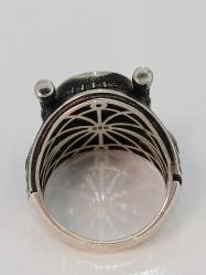 GÜMÜŞ YÜZÜK, ONİX TAŞLI, ZİRKON TAŞ İŞLEMELİ